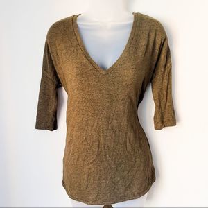 EXPRESS | Green Olive 3/4 Sleeve Sweater